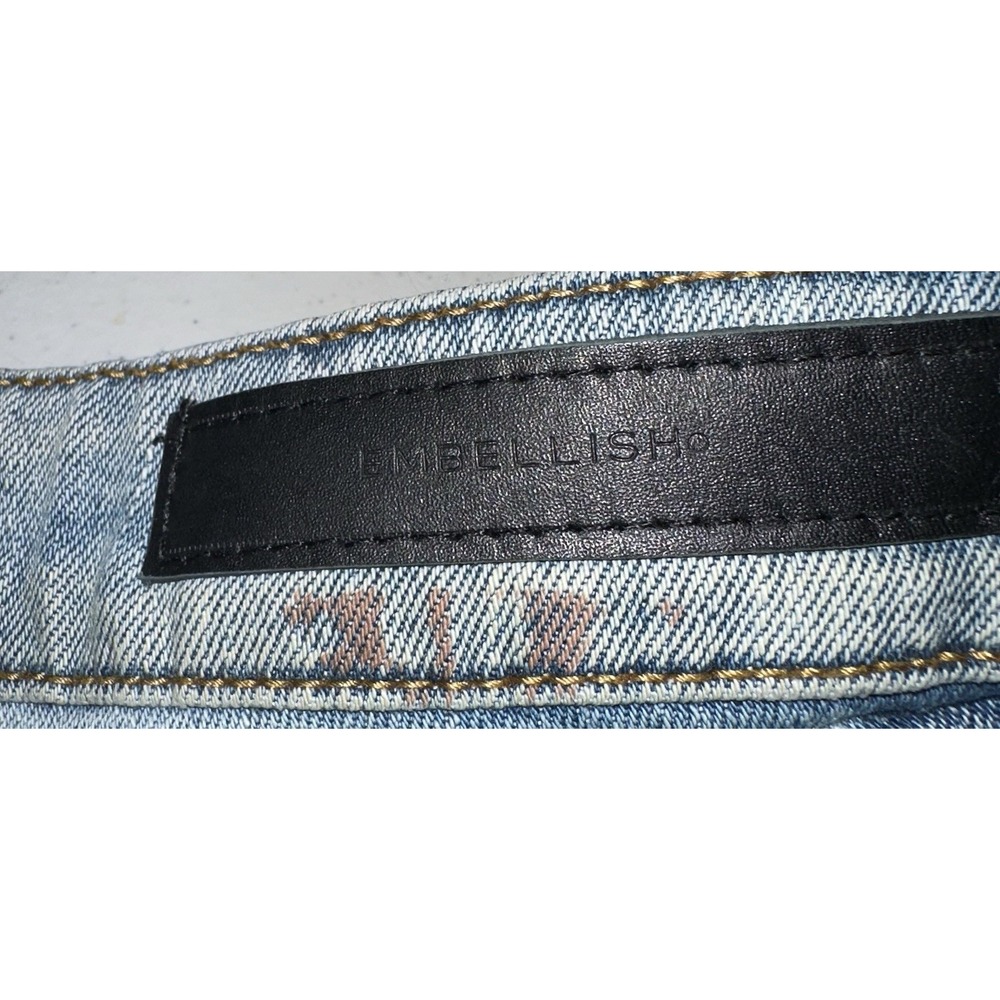 Men's 32x32 Distressed Denim Jeans‎ Embellish Light Wash - Picture 5 of 5